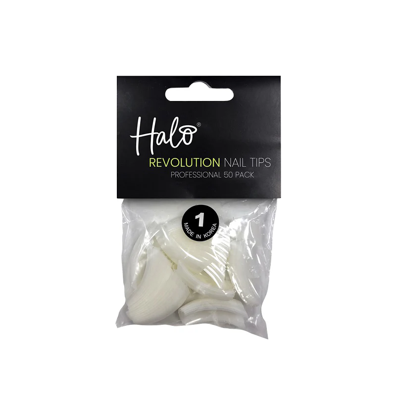 Halo Pure Nails Revolution ABS Nail Tips Size 1 - Pack of 50 - Studio 3 Twenty One LLC