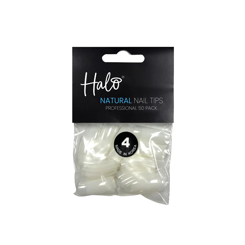 Halo Pure Nails Natural ABS Nail Tips Size 4 - Pack of 50 - Studio 3 Twenty One LLC