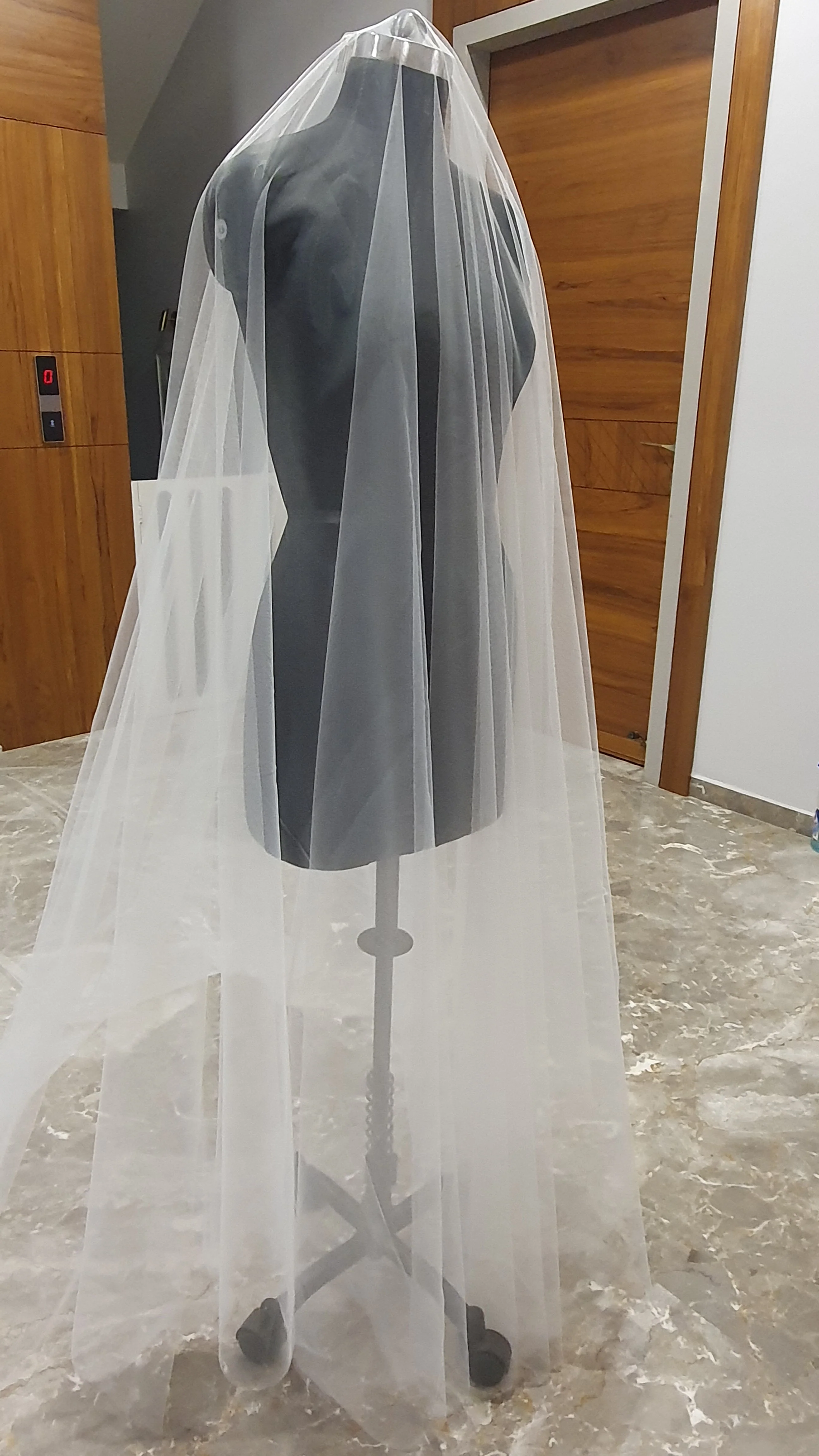 Floor length blusher wedding veil | Diana - Studio 3 Twenty One LLC