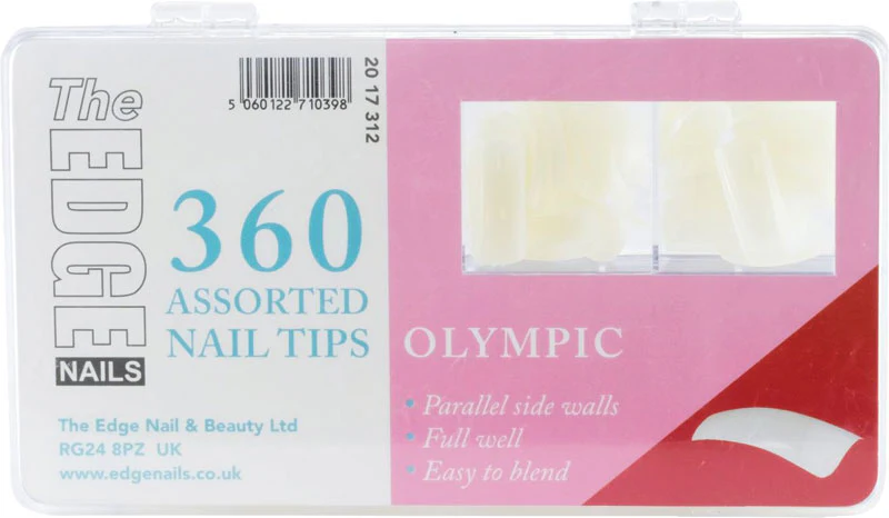 The Edge Olympic Nail Tips, Sizes 1-10 - Pack of 360 - Studio 3 Twenty One LLC