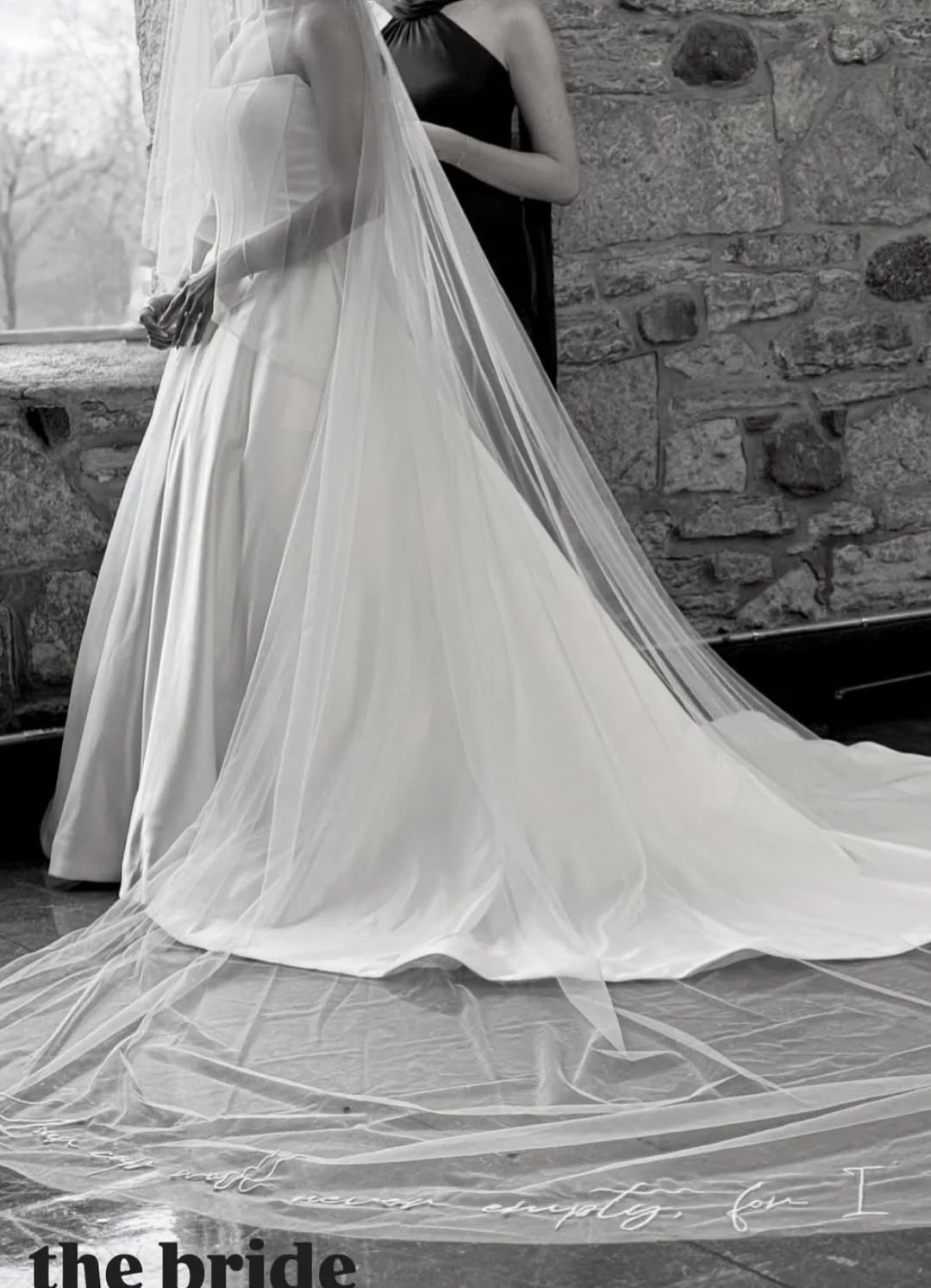 Personalised wedding veil, Custom Embroidery (initials, names, date, quotes) ADD ON - Studio 3 Twenty One LLC