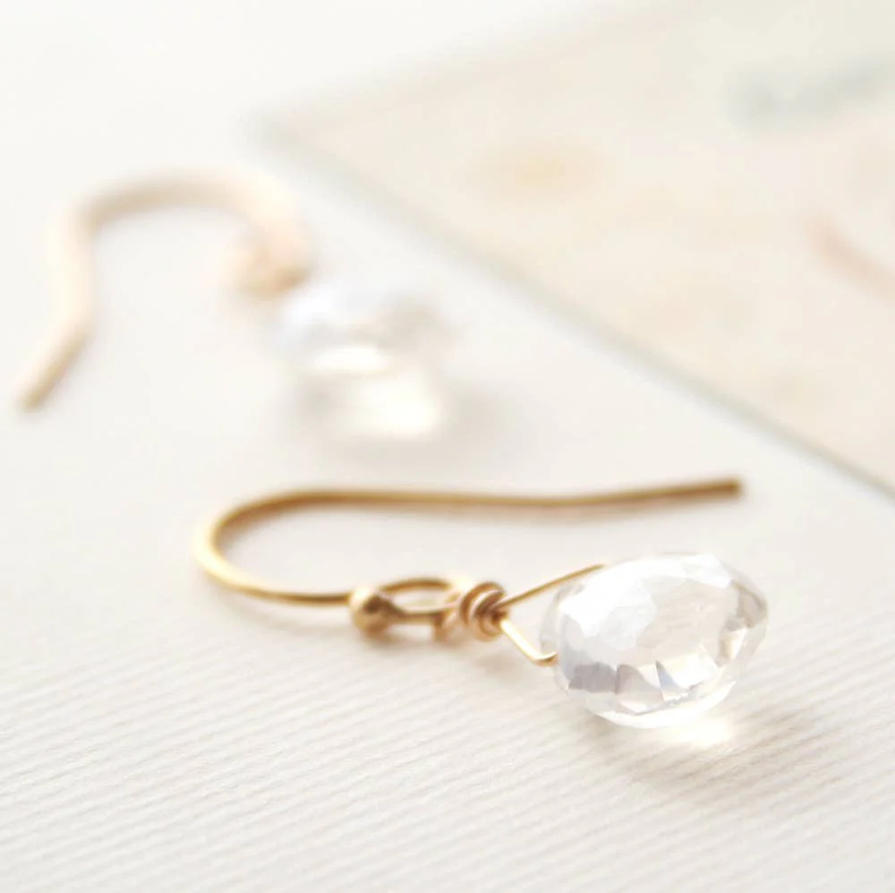 Dainty Quartz Earrings - Studio 3 Twenty One LLC