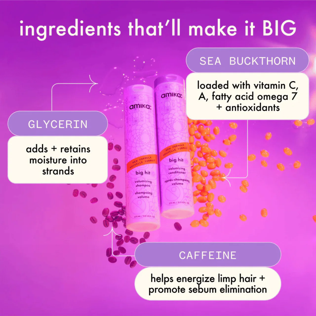 Amika Big Hit Volumizing Shampoo 1000ml - Studio 3 Twenty One LLC