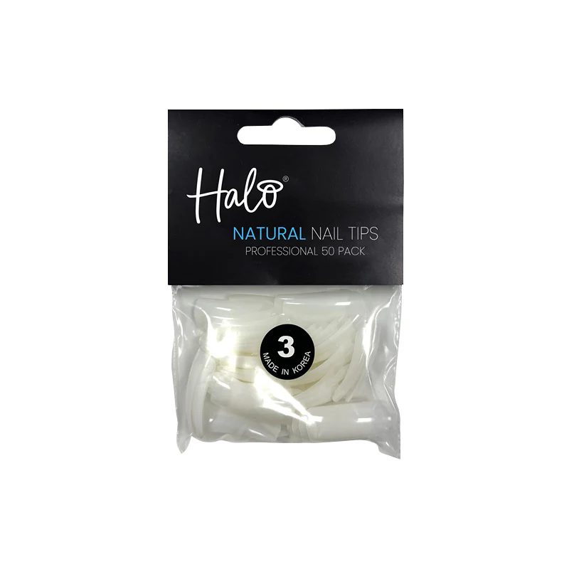 Halo Pure Nails Natural ABS Nail Tips Size 3 - Pack of 50 - Studio 3 Twenty One LLC