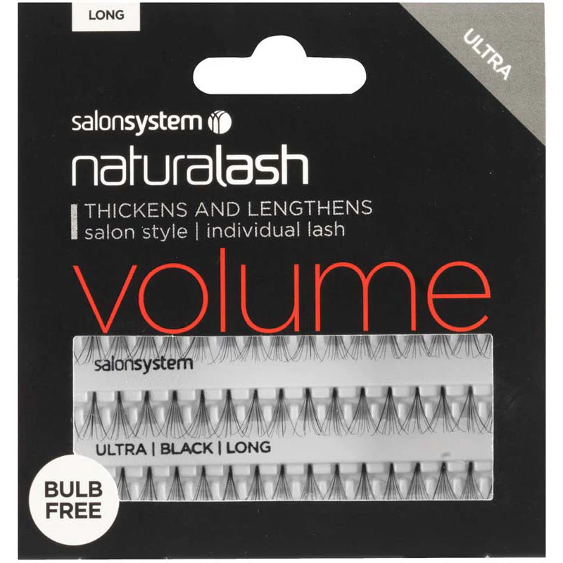 Salon System Individual Lashes Ultra Bulb Free, Black Long - Studio 3 Twenty One LLC