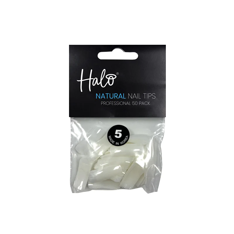 Halo Pure Nails Natural ABS Nail Tips Size 5 - Pack of 50 - Studio 3 Twenty One LLC