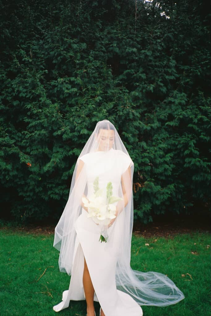 English Net Blusher Veil with long blusher - Studio 3 Twenty One LLC