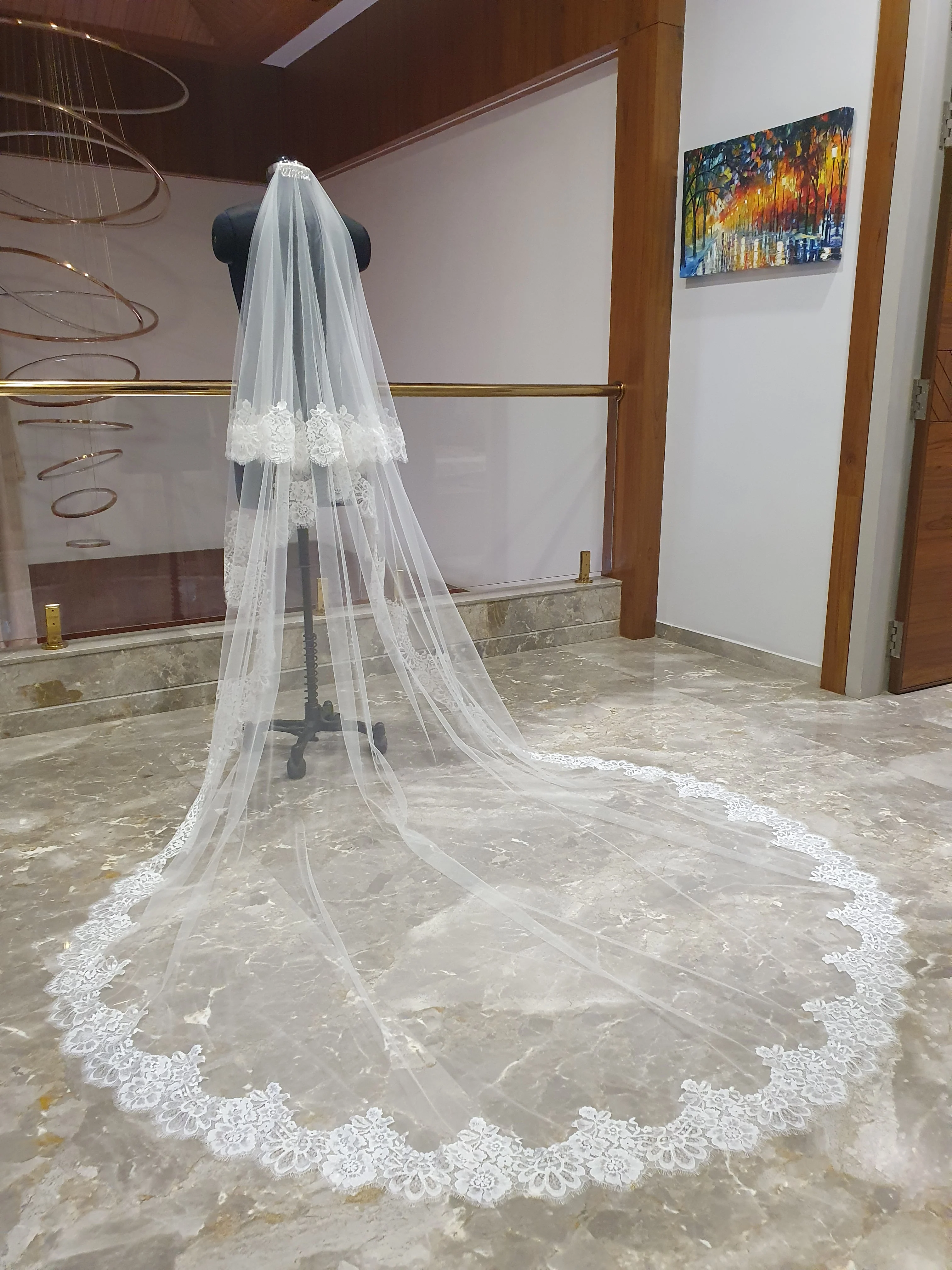 Alexandria - Blusher lace veil - Studio 3 Twenty One LLC