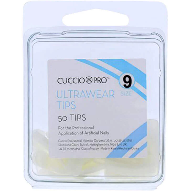 Cuccio Ultrawear Nail Tips, Size 9 - Pack of 50 - Studio 3 Twenty One LLC