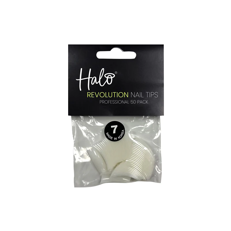 Halo Pure Nails Revolution ABS Nail Tips Size 7 - Pack of 50 - Studio 3 Twenty One LLC