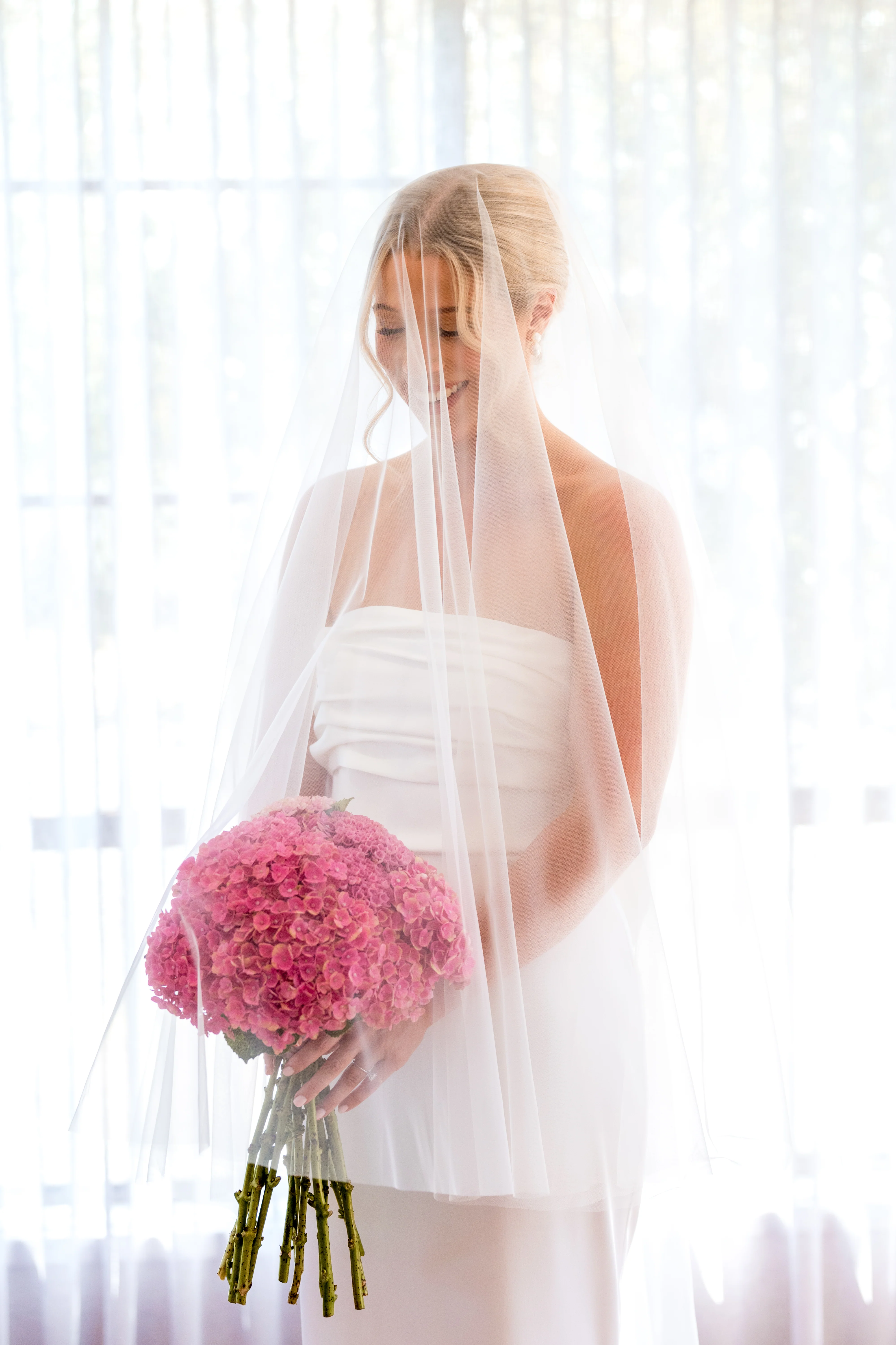 English Net Blusher Veil with long blusher - Studio 3 Twenty One LLC