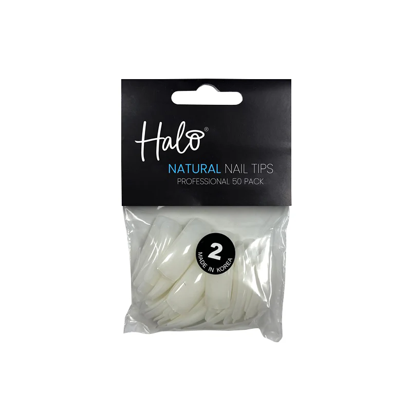Halo Pure Nails Natural ABS Tips Size 2 (50 Pack) - Studio 3 Twenty One LLC